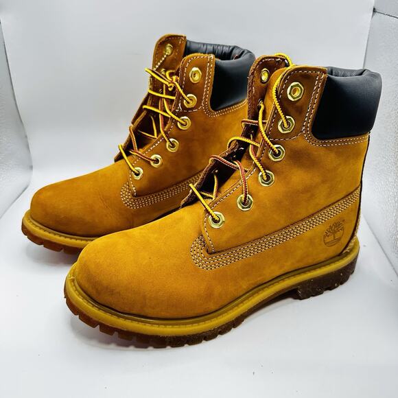 Timberland Premium 6 Inch Boots Color Wheat Nubuck Men Size 5.5 M - Picture 3 of 7